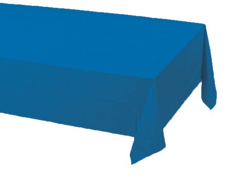 0073525818610 - CREATIVE CONVERTING TOUCH OF COLOR PLASTIC TABLE COVER, 54 BY 108-INCH, TRUE BLU