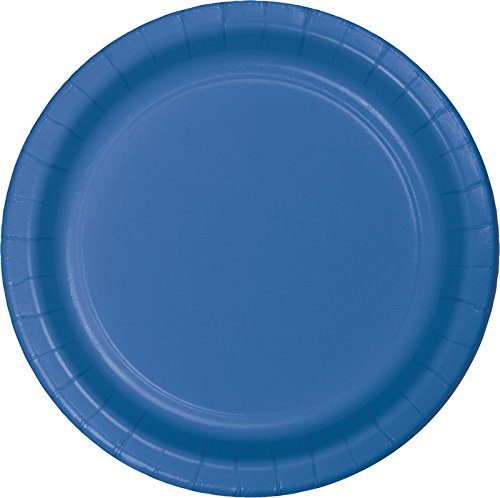 0073525945767 - CREATIVE CONVERTING VALUE PACK PAPER LUNCHEON PLATES, TRUE BLUE, 75-COUNT