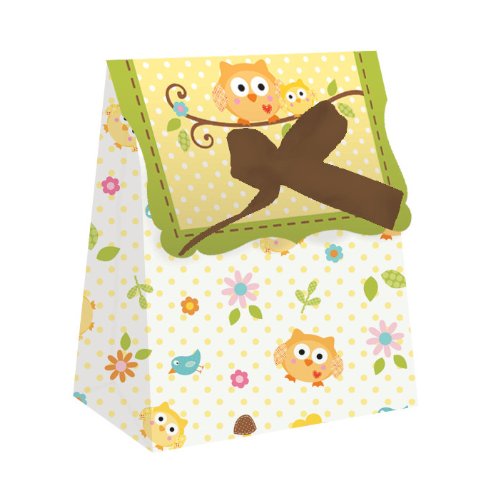 0073525975542 - CREATIVE CONVERTING BABY SHOWER HAPPI TREE 12 COUNT DIE CUT FAVOR BAGS
