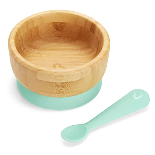 0735282175299 - MUNCHKIN BAMBOU SUCTION BOWL AND SILICONE SPOON FOR BABIES AND TODDLERS, BAMBOO