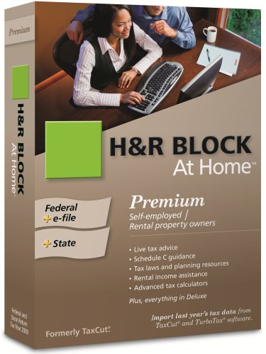 0735290103192 - H&R BLOCK AT HOME 2009 PREMIUM FEDERAL + STATE + EFILE