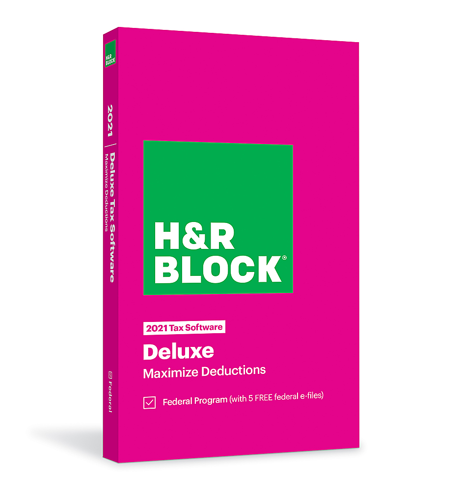 0735290107329 - H&R BLOCK TAX SOFTWARE DELUXE 2021