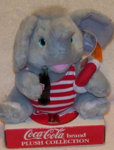 0735306900715 - COCA COLA PLUSH COLLECTION 9 1/2 INCH ELEPHANT IN SWIM TRUNKS WITH BOTTLE