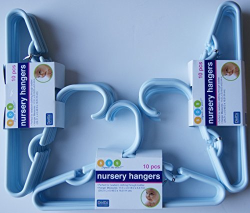 0735520581837 - DELTA BLUE NURSERY HANGERS 10 PACK - FOR BABY, TODDLER, KIDS, CHILDREN (PACK OF