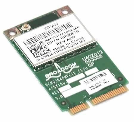 0735520641852 - BROADCOM BCM92046MPCIE BLUETOOTH WIRELESS MINI PCI-E CARD-DELL P/N: PW876, M980G