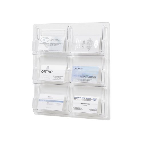 0073555562606 - SAFCO PLASTIC SPECIALITY DISPLAY, 6 BUSINESS CARDS, 10.5 INCHES WIDTH X 12 INCHES HEIGHT, CLEAR (5626CL)