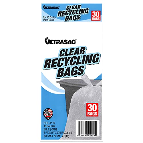 Ultrasac Contractor Bags 42 Gallon (20 Pack/w Flap Ties), 2.9' x 3.95