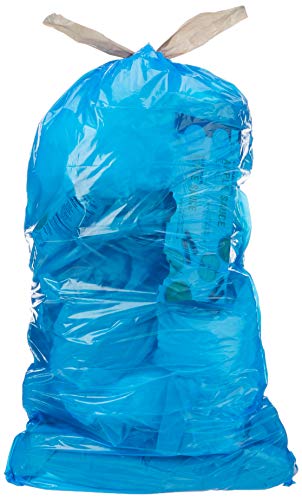 13 Gallon Blue Recycling Bags /W Drawstrings - 0.7 MIL - 45 Count