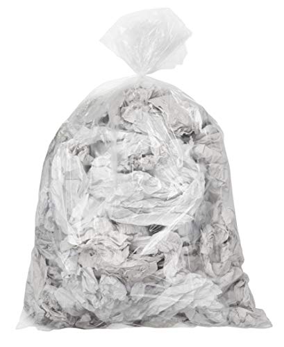 0735692034995 - AMAZONCOMMERCIAL 55 GALLON TRASH BAGS 38 X 58 - 1.5 MIL CLEAR COMMERCIAL GARBAGE BAGS, COMPATIBLE WITH RUBBERMAID BRUTE - 50 COUNT