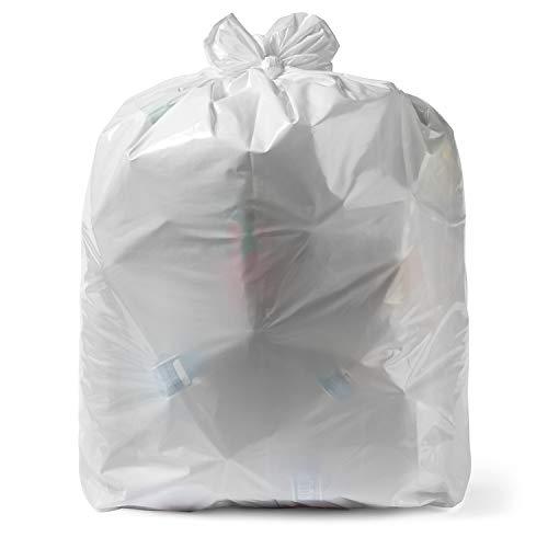 0735692035237 - ALUF PLASTICS 4 GALLON 0.5 MIL WHITE TRASH BAGS - 17 X 18 - PACK OF 200 - FOR HOME, KITCHEN, BATHROOM, & OFFICE