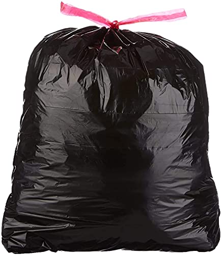 0735692035756 - ALUF PLASTICS 8 GALLON TRASH BAGS - PACK OF 100 - 22 X 22 - 0.7 MIL FOR HOME, BATHROOM, & OFFICE