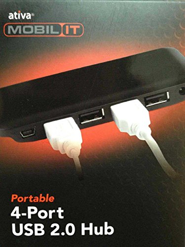 0735854909512 - ATIVA MOBIL IT PORTABLE 4-PORT USB 2.0 HUB
