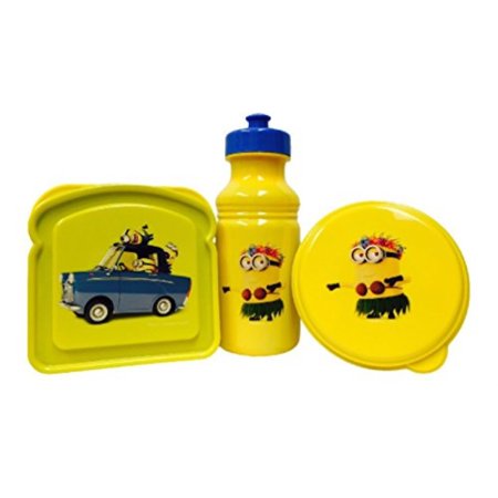 0735882493625 - EXCLUSIVE UNIVERSAL PICTURES DESPICABLE ME GRU'S MINIONS 3-PIECE LUNCH BOX SET