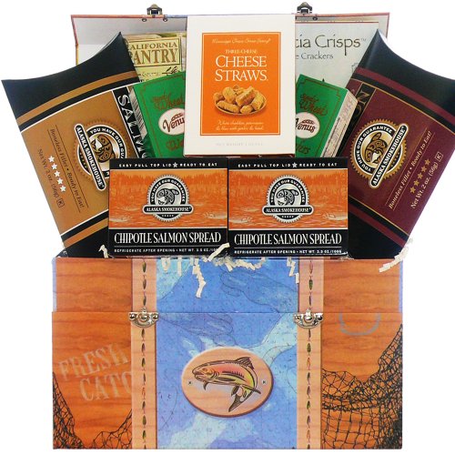 0736211800534 - ART OF APPRECIATION GIFT BASKETS SMOKED SALMON AND SEAFOOD GIFT BOX