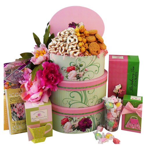 0736211804631 - ART OF APPRECIATION GIFT BASKETS FANCIFUL FLAVORS GOURMET TEA AND SNACKS TOWER
