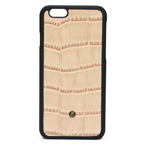 0736313542806 - ZION LUX CROCO LEATHER CASE FOR IPHONE 6/6S (4.7) (CREME)