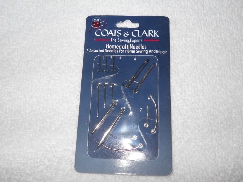 0073650409776 - COATS AND CLARK HOMECRAFT NEEDLES (7 ASSORTED NEEDLES FOR HOME SEWING AND REPAIR)