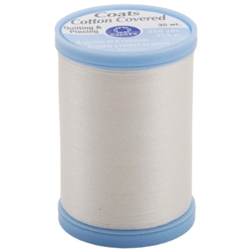 0073650806155 - COATS & CLARK COTTON COVERED QUILTING AND PIECING THREAD, 250-YARD, WINTER WHITE