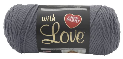 0073650817410 - RED HEART WITH LOVE E400.1401 YARN, PEWTER