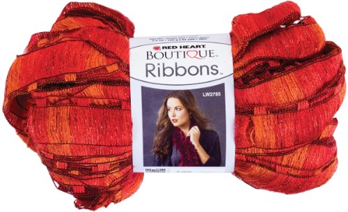 0073650822926 - RED HEART E790.1937 BOUTIQUE RIBBONS YARN, FIRE