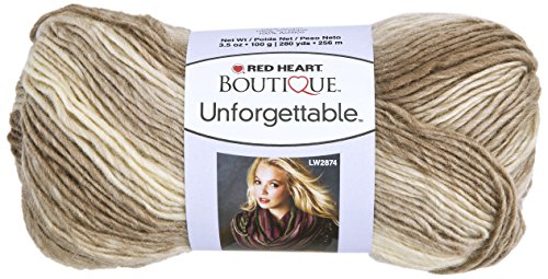 0073650836527 - COATS YARN RED HEART BOUTIQUE UNFORGETTABLE YARN, CAPPUCCINO