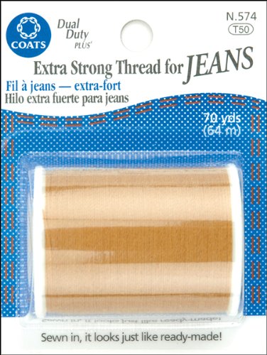 0073650890635 - COATS & CLARK EXTRA STRONG THREAD FOR JEANS, 70-YARD, GOLDEN