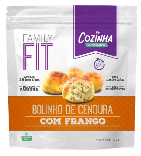 0736532212863 - FAMILY FIT / BOLINHO DE CENOURA COM FRANGO 420GRS