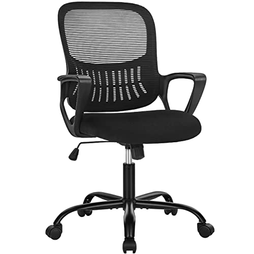 0736571244139 - OFFICE CHAIR, DESK CHAIR, ERGONOMIC HOME OFFICE DESK CHAIRS, COMPUTER GAMING CHAIR WITH COMFORTABLE ARMRESTS, MESH DESK CHAIRS WITH WHEELS, OFFICE DESK CHAIR, MID-BACK TASK CHAIR WITH LUMBAR SUPPORT