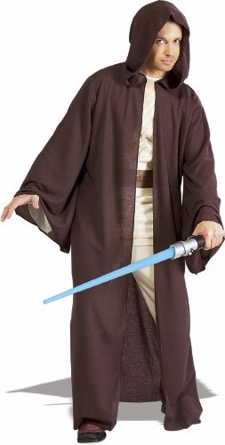 0736649583269 - STAR WARS DELUXE HOODED JEDI ROBE, BROWN, ONE SIZE