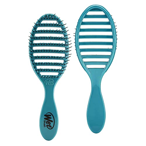 0736658546224 - WET BRUSH SPEED DRY HAIR BRUSH - FREE SPIRIT, OCEAN - VENTED DESIGN AND ULTRA SOFT HEATFLEX BRISTLES ARE BLOW DRY SAFE WITH ERGONOMIC HANDLE MANAGES TANGLE AND UNCONTROLLABLE HAIR - PAIN-FREE