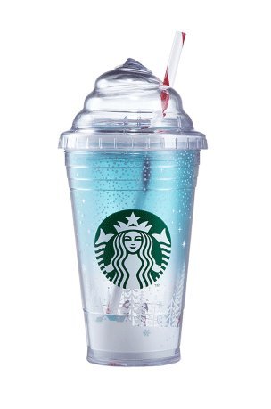0736842656180 - STARBUCKS CHRISTMAS 2016 SANTA CHARM LOVE HOLIDAY CELEBRATION WONDERLAND SUNNY WATER WHIP CREAM STRAW BOTTLE COUPLE CLEAR COFFEE CUP TUMBLER LIMITED EDITION NEW COLLECTIBLE GIFT KOREA 16OZ (473 ML)