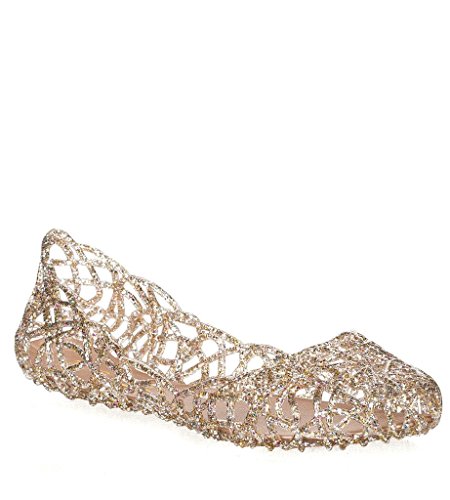 0736842823766 - LAYERED LINES JELLY BALLET FLATS CLEAR 9 B(M) US