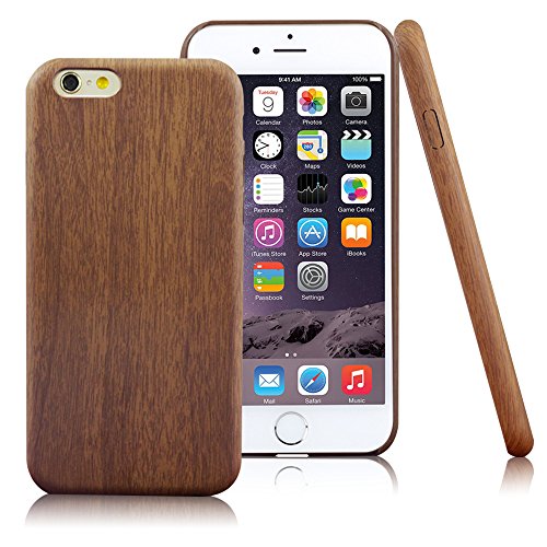 0736950548537 - IPHONE 6S/6 CASE,LOTUS CLASSIC COOL VINTAGE NTURE PU WOOD PATTERN DESIGN DURABLE TPU PROTECTIVE SHELL COVER FOR IPHONE 6S/6 -FEATURED WITH SOFT MICROFIBER INNER-WITH SMALL GIFT-BROWN