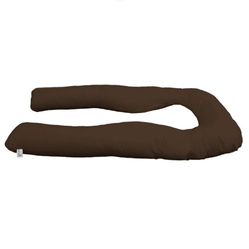 0736983027221 - PILLOW COVER FOR KHOMO & SAMAY U SHAPED BODY PILLOW. - BROWN