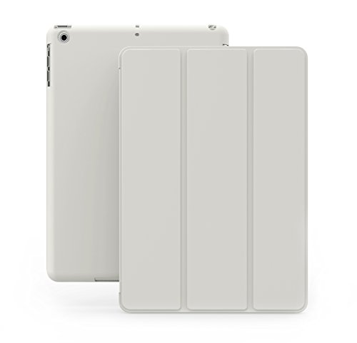 0736983028624 - IPAD AIR 2 CASE (IPAD 6) - KHOMO DUAL SUPER SLIM WHITE COVER WITH WHITE BACK AND SMART FEATURE (BUILT-IN MAGNET FOR SLEEP / WAKE FEATURE) FOR APPLE IPAD AIR 2 TABLET