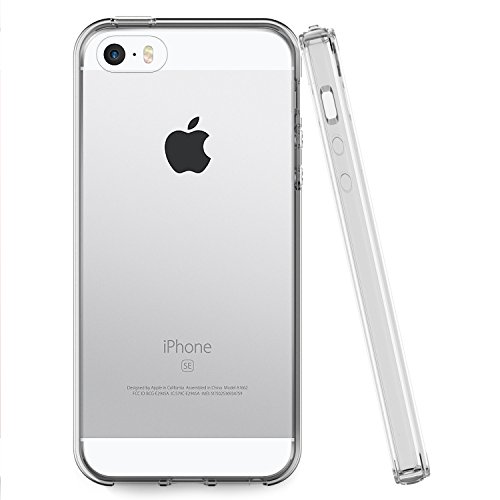 0736983029980 - APPLE IPHONE SE CASE - KHOMO - HYBRID COVER - CLEAR ELASTIC BUMPER WITH TRANSPARENT CLEAR BACK - 5 YEAR WARRANTY...