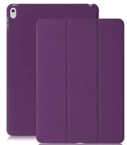 0736983030153 - KHOMO IPAD PRO 9.7 INCH CASE - DUAL PURPLE SUPER SLIM COVER WITH RUBBERIZED BACK AND SMART FEATURE (BUILT-IN MAGNET FOR SLEEP / WAKE FEATURE) FOR APPLE IPAD PRO MINI 9.7 TABLET