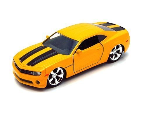 0736983505620 - NEW 1:32 DISPLAY BIGTIME MUSCLE - YELLOW 2010 CHEVROLET CAMARO SS DIECAST MODEL CAR BY JADA TOYS