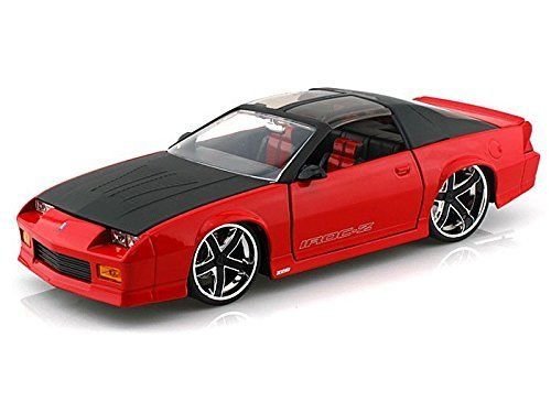 0736983505729 - NEW 1:24 DISPLAY BIG TIME MUSCLE - BLACK RED 1985 CHEVROLET CAMARO DIECAST MODEL CAR BY JADA TOYS
