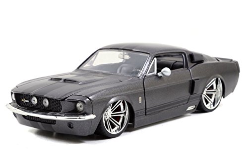 0736983519948 - NEW 1:24 W/B BIG TIME MUSCLE - GRAY 1967 SHELBY GT-500 DIECAST MODEL CAR BY JADA TOYS