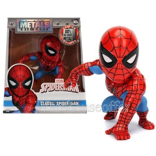 0736983523693 - NEW 4 JADA TOYS ACTION FIGURE COLLECTION - MARVEL SPIDER MAN CLASSIC SPIDER MAN ACTION FIGURES BY JADA TOYS
