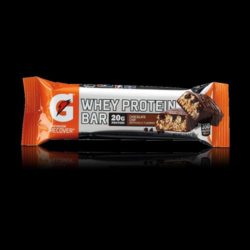 0736983889867 - GATORADE WHEY PROTEIN RECOVER BARS CHOCOLATE CHIP 2.8OZ (12 PACK)