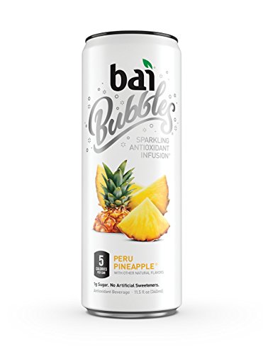 0736983893703 - BAI BUBBLES PERU PINEAPPLE, SPARKLING ANTIOXIDANT INFUSED BEVERAGE, 11.5 OUNCE (PACK OF 12)