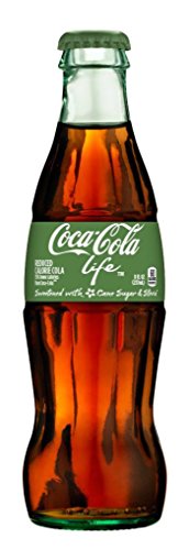 0736983893956 - COKE LIFE REDUCED CALORIE COCA COLA WITH STEVIA 8 OZ GLASS BOTTLES - CASE OF 12