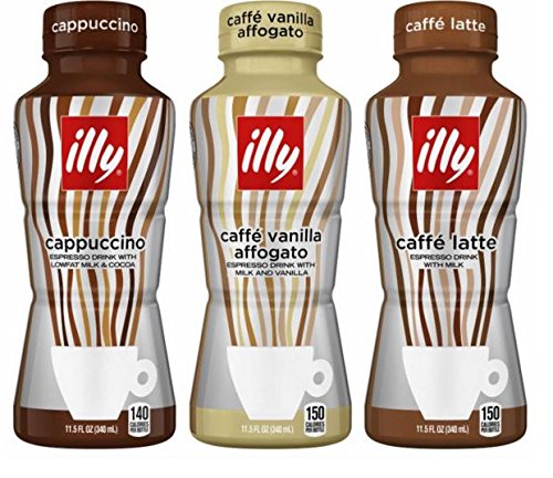 0736983897817 - ILLY ISSIMO LATTE VARIETY PACK 11.5 OZ BOTTLES - PACK OF 12