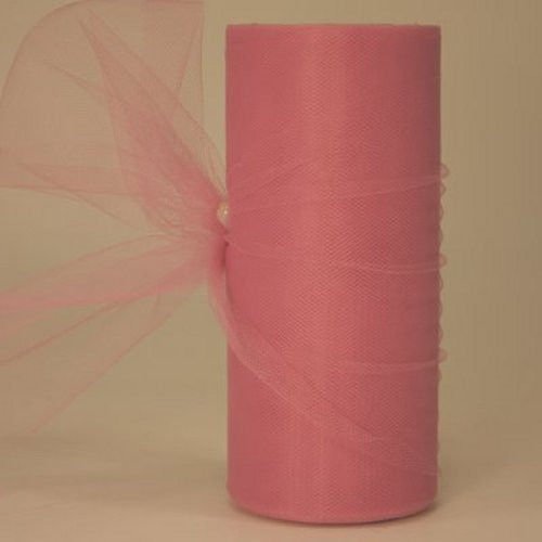 0737079786459 - TULLE FABRIC ROLLS 1 SPOOL OF 12 INCH X 75 FEET (25 YARDS) DIAMOND TULLE WEDDING DUSTY ROSE, USED FOR WEDDING WORK, DECORATING GIFT PACKAGES
