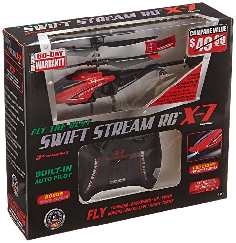 0737278087241 - SWIFT STREAM X-7 HELICOPTER, RED