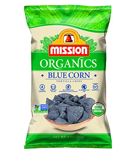 0073731084328 - MISSION FOODS ORGANICS BLUE CORN TORTILLA CHIPS, 9 OZ