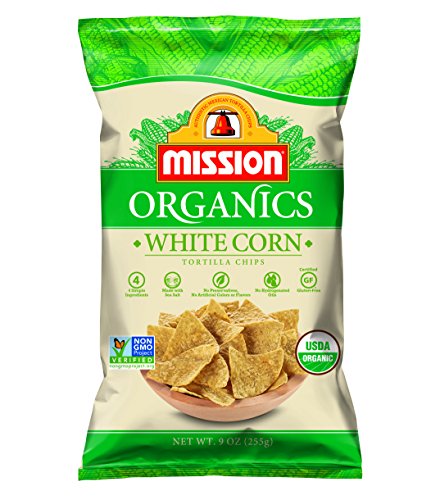 0073731084335 - MISSION FOODS ORGANICS WHITE CORN TORTILLA CHIPS, 9 OZ