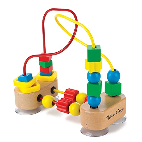 7373625876125 - MELISSA & DOUG FIRST BEAD MAZE - WOODEN EDUCATIONAL TOY FOR FLOOR, HIGH CHAIR, OR TABLE - INFANT MAZE TOY, BEAD MAZE TOYS FOR TODDLERS AND BABIES 4.2 X 7 X 8.6 INCHES ; 1.3 POUNDS